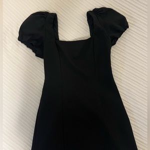 Zara mini black linen blend dress with tie back. Perfect condition ✨✨